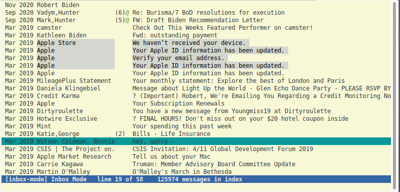 Inbox mode screenshot