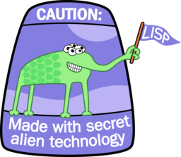 Lisp 'made
with alien technology' logo