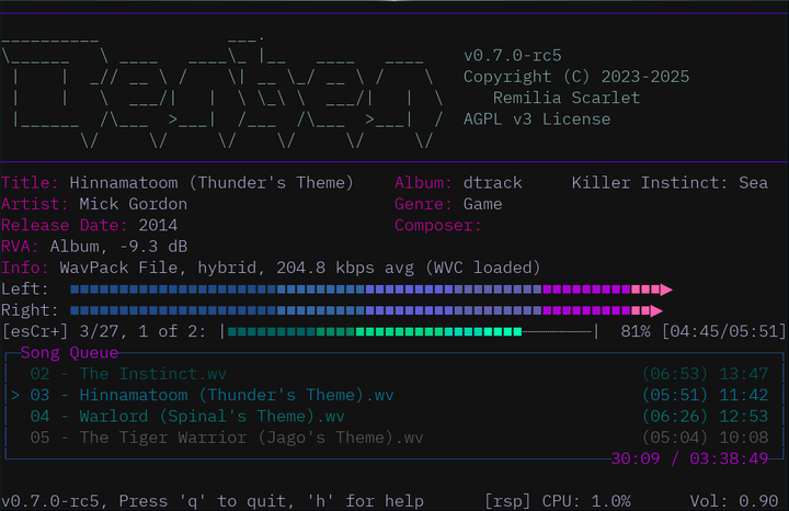 Screenshot showing Benben's Dark Neon theme