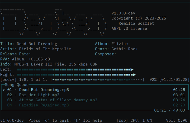 Screenshot showing Benben's Frost theme