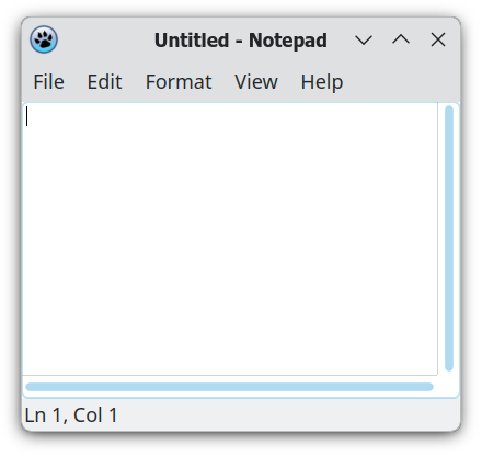 LazNotepad on Linux, Qt 6