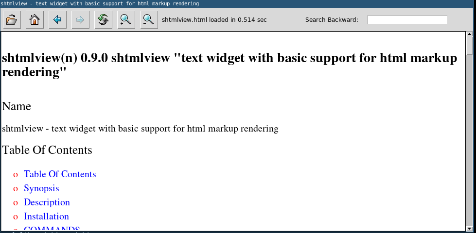 shtmlview widget